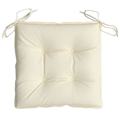 vidaXL Chair Cushions 4 pcs Cream White 50x50x7 cm Oxford Fabric