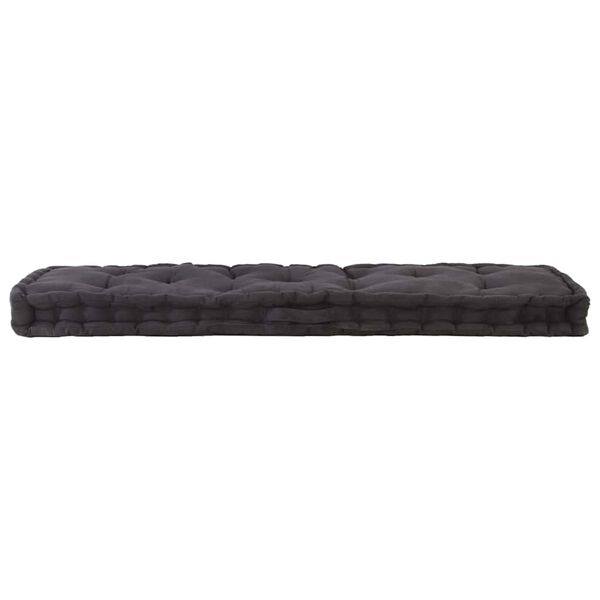 vidaXL Pallet Floor Cushion Cotton 120x40x7 cm Black