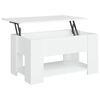 vidaXL Coffee Table White 79x49x41 cm Engineered Wood