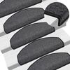 vidaXL Stair Mats 15 pcs 65x24x4 cm Anthracite Half Round Large