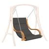 vidaXL Swing Chair without Swing Frame with Cushion Solid Bent Wood