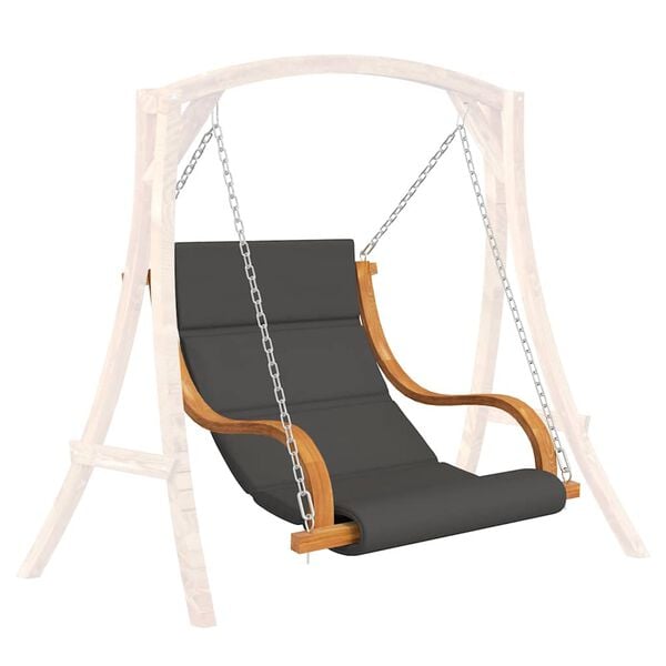 vidaXL Swing Chair without Swing Frame with Cushion Solid Bent Wood