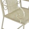 vidaXL 2 Seater Garden Bench 161 cm Steel White