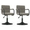 vidaXL Swivel Dining Chairs 2 pcs Light Grey Velvet