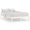 vidaXL 810013 vidaXL Bed Frame without Mattress White Solid Wood 120x200 cm