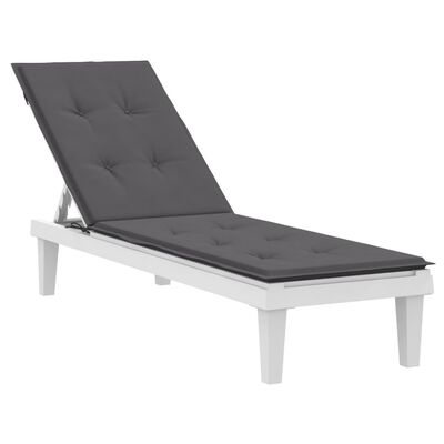 vidaXL Deck Chair Cushion Anthracite (75+105)x50x4 cm