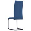 vidaXL Cantilever Dining Chairs 2 pcs Blue Fabric