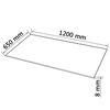vidaXL Table Top Tempered Glass Rectangular 1200x650 mm