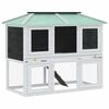 vidaXL Animal Rabbit Cage Double Floor Wood