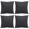 vidaXL Throw Pillows 4 pcs Black 60x60 cm Fabric