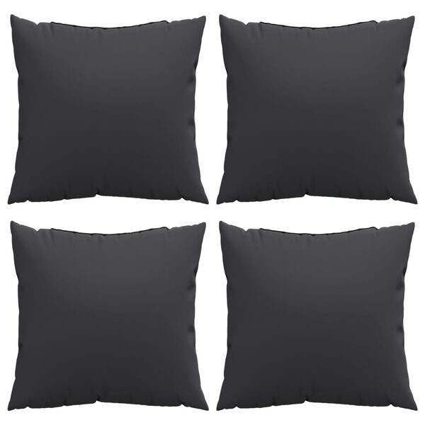 vidaXL Throw Pillows 4 pcs Black 60x60 cm Fabric