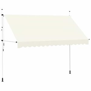 vidaXL Manual Retractable Awning 350 cm Cream