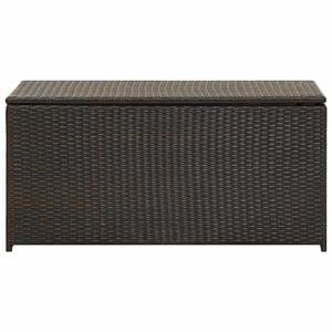 vidaXL Garden Storage Box Poly Rattan 100x50x50 cm Brown
