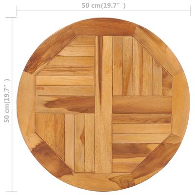 vidaXL Rotating Table Disk Solid Teak Wood