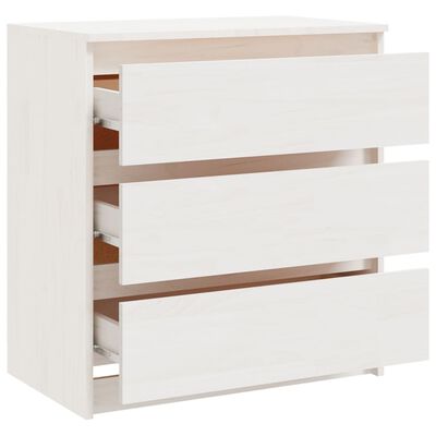 vidaXL Bedside Cabinets 2 pcs White 60x36x64 cm Solid Pinewood