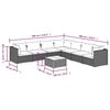 vidaXL 8 Piece Garden Lounge Set with Cushions Poly Rattan Grey