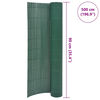vidaXL Double-Sided Garden Fence PVC 90x500 cm Green