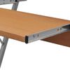 vidaXL Compact Computer Desk with Pull-out Keyboard Tray Brown