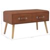 vidaXL Coffee Table Brown 80x40x46 cm Faux Leather