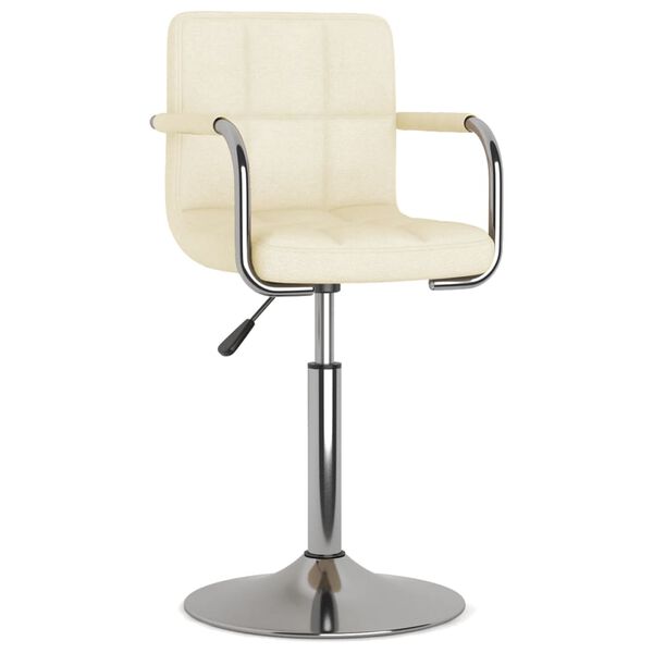 vidaXL Dining Chair Cream Fabric