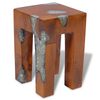 vidaXL Stool Solid Teak Wood and Resin