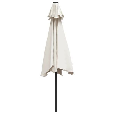 vidaXL Parasol Sand White 3m Steel Pole