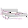 vidaXL Bed Frame with LED without Mattress White 160x200 cm