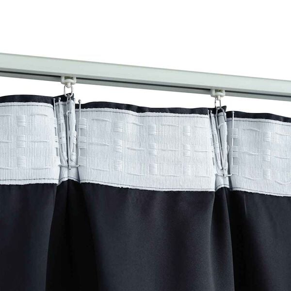 vidaXL Blackout Curtains with Hooks 2 pcs Anthracite 140x245 cm