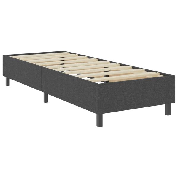 vidaXL Box Spring Bed Frame without Mattress Grey Fabric 90x200 cm