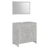 vidaXL 3 Piece Bathroom Furniture Set Concrete Grey Engineered Wood