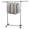 vidaXL Adjustable Clothes Rack Stainless Steel 165x44x150 cm Silver