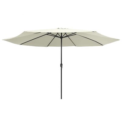 vidaXL Outdoor Parasol with Metal Pole 390 cm Sand White