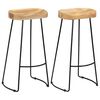 vidaXL Bar Chair | Set of 2 | Brown and Black