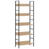 vidaXL 5-Layer Book Shelf Oak 60x27.6x158.5 cm Engineered Wood