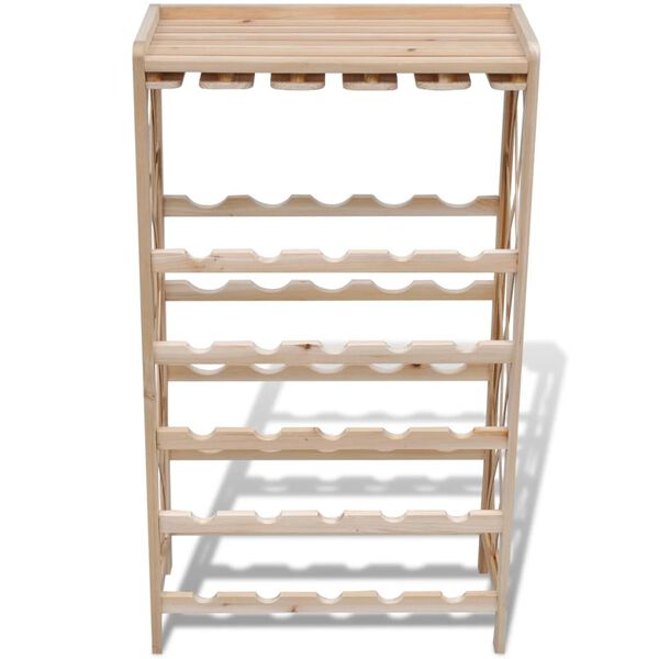 vidaXL Wine Rack for 25 Bottles Solid Fir Wood