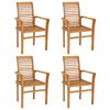 vidaXL 5 Piece Garden Dining Set Solid Teak Wood