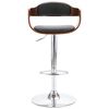 vidaXL Bar Stool Plywood and Grey Fabric