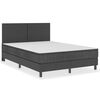 vidaXL Box Spring Bed Frame without Mattress Grey Fabric 160x200 cm