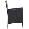 vidaXL 7 Piece Outdoor Dining Set Poly Rattan Black