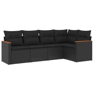 vidaXL Garden Sofa Set | Black