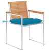 vidaXL Garden Chairs 4 pcs with Cushions Solid Teak Wood