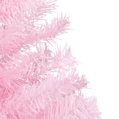 vidaXL Artificial Pre-lit Christmas Tree with Ball Set Pink 150 cm PVC