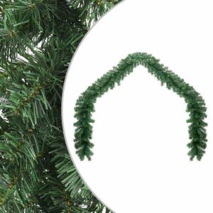 vidaXL Christmas Decorations Green 5 m PVC