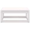 vidaXL Garden Footstools with Cushions 2 pcs White Solid Pinewood