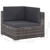 vidaXL 6 Piece Garden Lounge Set with Cushions Poly Rattan Grey