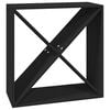 vidaXL Wine Cabinet Black 62x25x62 cm Solid Wood Pine