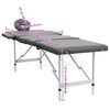 vidaXL Massage Table with 4 Zones Aluminium Frame Anthracite 186x68 cm