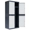 vidaXL Garden Cabinet Black 89 x 54 x 190 cm Plastic