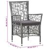 vidaXL Outdoor Chairs 2 pcs with Cushions Poly Rattan Grey