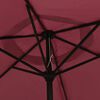 vidaXL Garden Parasol Burgundy 200x224 cm Aluminium